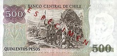 Billete Chile 500 Pesos 1997 